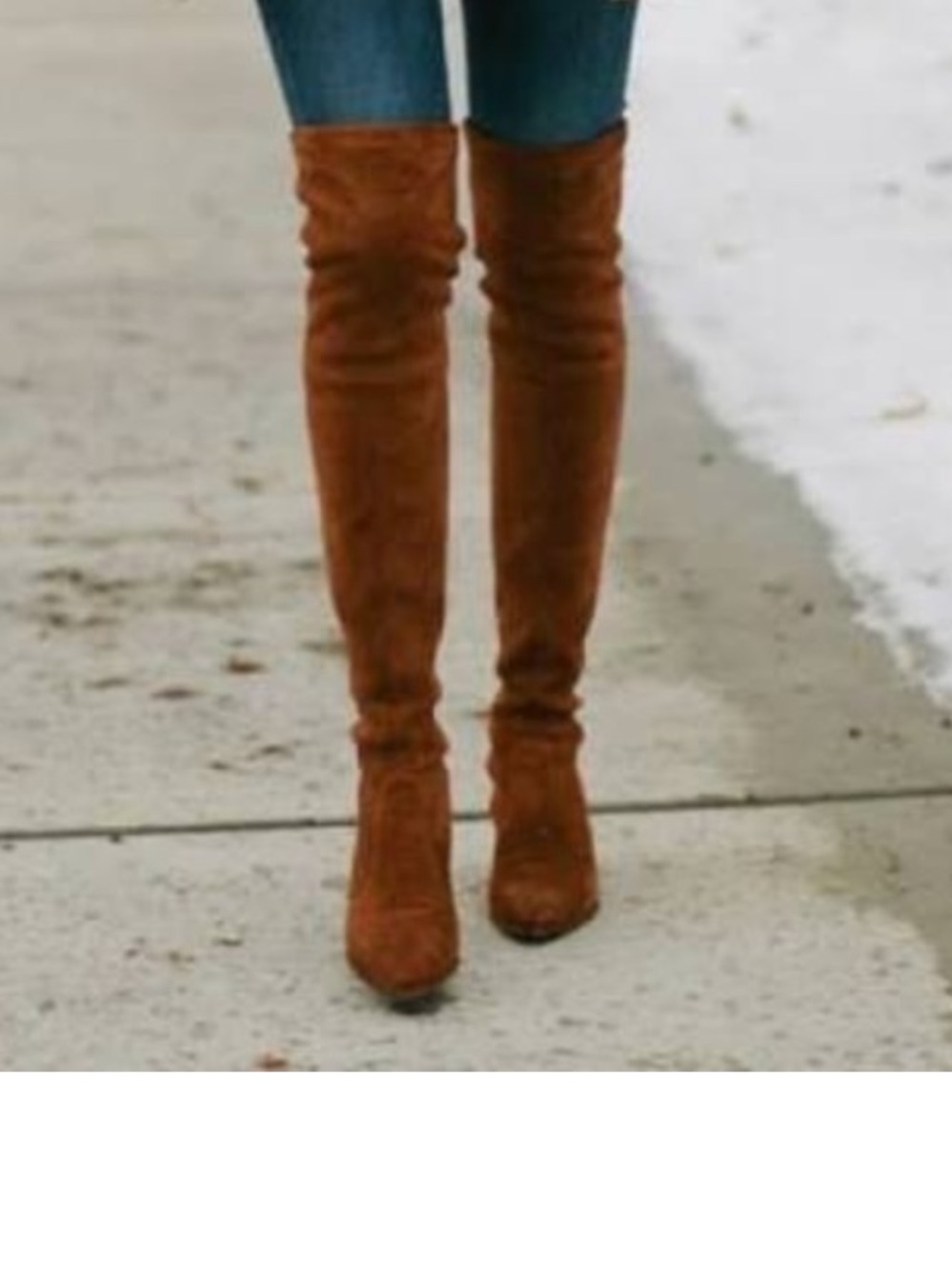 Steve Madden Over-the-Knee Suede Boots in Chestnut Brown